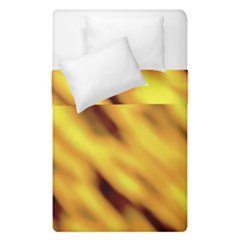 Yellow  Waves Abstract Series No8 Duvet Cover Double Side (single Size) by DimitriosArt