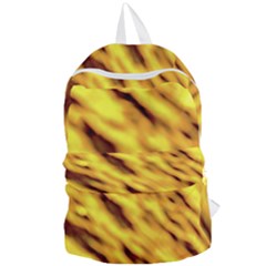 Yellow  Waves Abstract Series No8 Foldable Lightweight Backpack