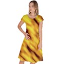 Yellow  Waves Abstract Series No8 Classic Short Sleeve Dress View1