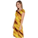 Yellow  Waves Abstract Series No8 Classic Short Sleeve Dress View2