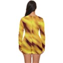 Yellow  Waves Abstract Series No8 Long Sleeve Boyleg Swimsuit View4