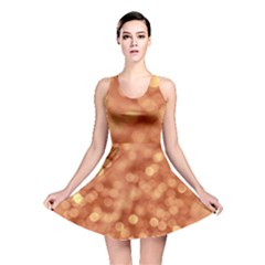 Light Reflections Abstract No7 Peach Reversible Skater Dress by DimitriosArt