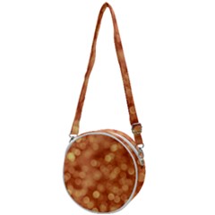 Light Reflections Abstract No7 Peach Crossbody Circle Bag by DimitriosArt