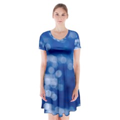 Light Reflections Abstract No2 Short Sleeve V-neck Flare Dress