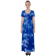 Light Reflections Abstract No2 High Waist Short Sleeve Maxi Dress