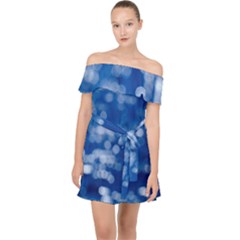 Light Reflections Abstract No2 Off Shoulder Chiffon Dress