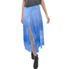 Light Reflections Abstract Velour Split Maxi Skirt by DimitriosArt