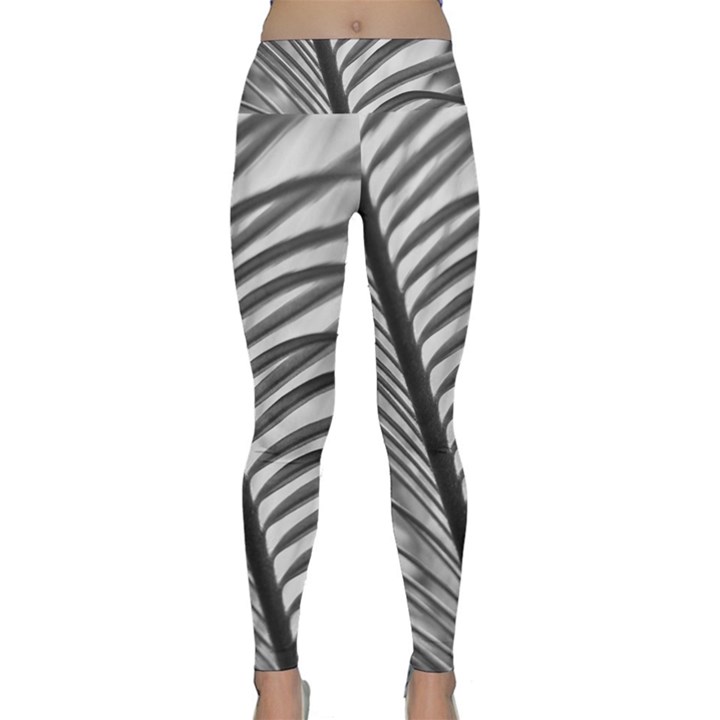 Cycas Leaf The Shadows Lightweight Velour Classic Yoga Leggings