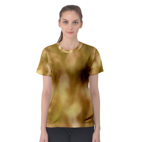 Orange Papyrus Abstract Women s Sport Mesh Tee by DimitriosArt