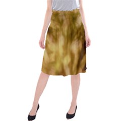 Orange Papyrus Abstract Midi Beach Skirt by DimitriosArt