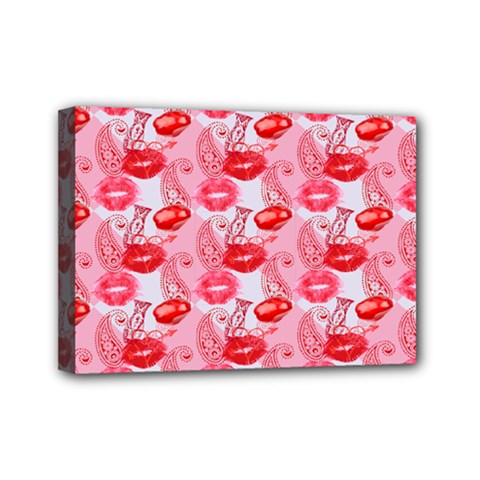 Rose Lips Mini Canvas 7  X 5  (stretched) by Sparkle