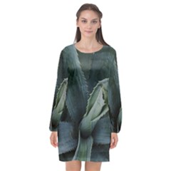 The Agave Heart Under The Light Long Sleeve Chiffon Shift Dress  by DimitriosArt