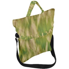 Golden Grass Abstract Fold Over Handle Tote Bag by DimitriosArt