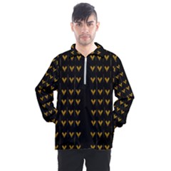 Golden Hearts On Black Freedom Men s Half Zip Pullover by pepitasart