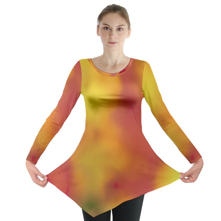 Flower Abstract Long Sleeve Tunic 
