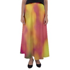 Flower Abstract Flared Maxi Skirt by DimitriosArt