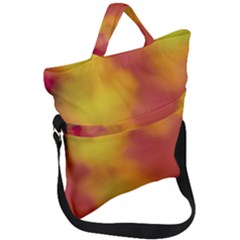 Flower Abstract Fold Over Handle Tote Bag by DimitriosArt