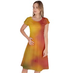 Flower Abstract Classic Short Sleeve Dress by DimitriosArt