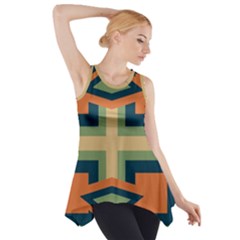 Abstract Pattern Geometric Backgrounds   Side Drop Tank Tunic by Eskimos