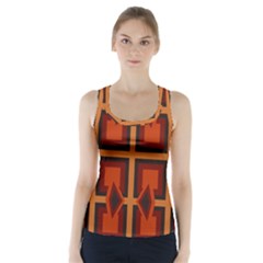 Abstract Pattern Geometric Backgrounds   Racer Back Sports Top by Eskimos