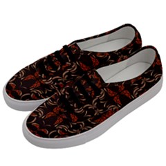 Floral Folk Damask Pattern Fantasy Flowers Floral Geometric Fantasy Men s Classic Low Top Sneakers by Eskimos