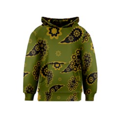 Floral Pattern Paisley Style Paisley Print  Doodle Background Kids  Pullover Hoodie by Eskimos