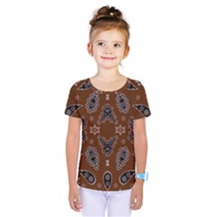 Floral Pattern Paisley Style Paisley Print  Doodle Background Kids  One Piece Tee