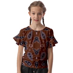 Floral Pattern Paisley Style Paisley Print  Doodle Background Kids  Cut Out Flutter Sleeves by Eskimos