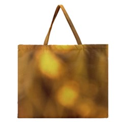 Orange Vibrant Abstract Zipper Large Tote Bag by DimitriosArt