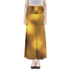Orange Vibrant Abstract Full Length Maxi Skirt by DimitriosArt