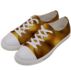 Orange Vibrant Abstract Men s Low Top Canvas Sneakers by DimitriosArt