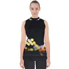 City Lights Series No3 Mock Neck Shell Top by DimitriosArt