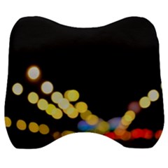 City Lights Series No3 Velour Head Support Cushion by DimitriosArt