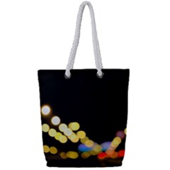 City Lights Series No3 Full Print Rope Handle Tote (small) by DimitriosArt