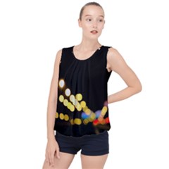 City Lights Series No3 Bubble Hem Chiffon Tank Top by DimitriosArt