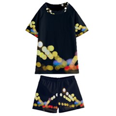 City Lights Series No3 Kids  Swim Tee And Shorts Set by DimitriosArt