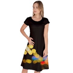 City Lights Series No3 Classic Short Sleeve Dress by DimitriosArt