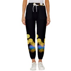 City Lights Series No3 Cropped Drawstring Pants by DimitriosArt