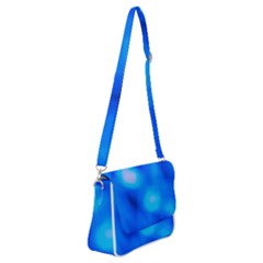 Blue Vibrant Abstract Shoulder Bag With Back Zipper by DimitriosArt