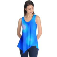 Blue Vibrant Abstract Sleeveless Tunic by DimitriosArt