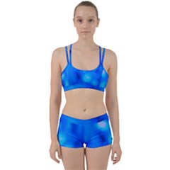 Blue Vibrant Abstract Perfect Fit Gym Set by DimitriosArt