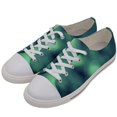 Green Vibrant Abstract Men s Low Top Canvas Sneakers by DimitriosArt