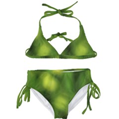 Green Vibrant Abstract No3 Kids  Classic Bikini Set by DimitriosArt