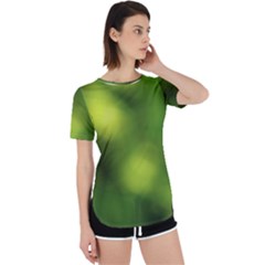 Green Vibrant Abstract No3 Perpetual Short Sleeve T-shirt by DimitriosArt