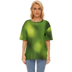 Green Vibrant Abstract No3 Oversized Basic Tee by DimitriosArt