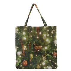 Christmas Tree Decoration Photo Grocery Tote Bag by dflcprintsclothing