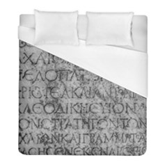 Ancient Greek Typography Photo Duvet Cover (full/ Double Size) by dflcprintsclothing