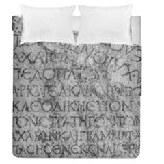 Ancient Greek Typography Photo Duvet Cover Double Side (queen Size) by dflcprintsclothing