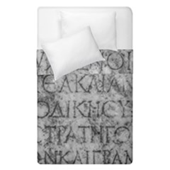 Ancient Greek Typography Photo Duvet Cover Double Side (single Size) by dflcprintsclothing