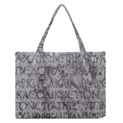 Ancient Greek Typography Photo Zipper Medium Tote Bag by dflcprintsclothing